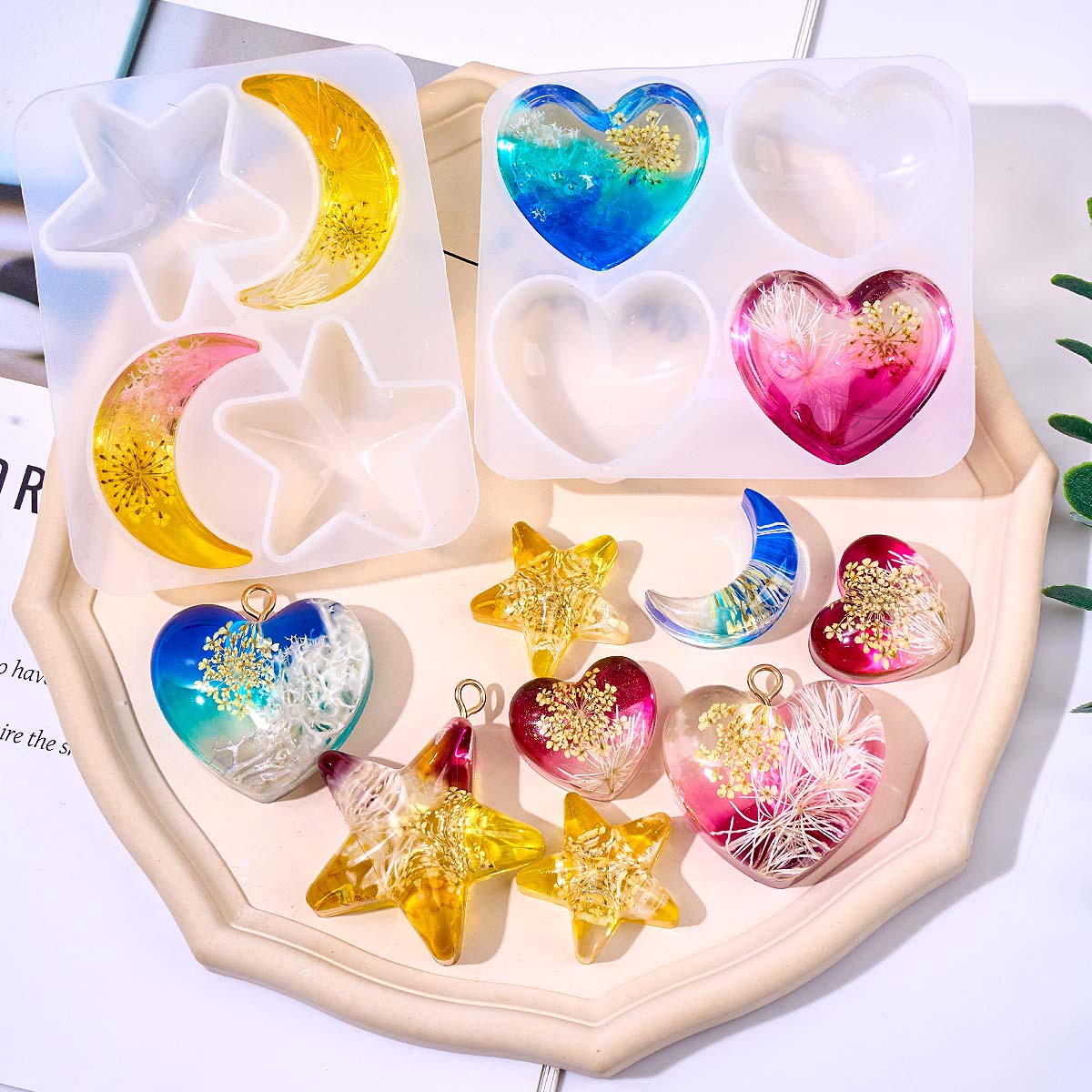 Cetakan Silikon Liontin Bintan - Resin Art Letters ulasan dan harga